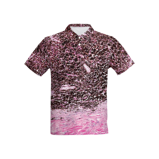 Men’s Slim Fit Polo - "Last Line" - Stage 4 Breast Cancer Line" - Stage 4 Breast Cancer