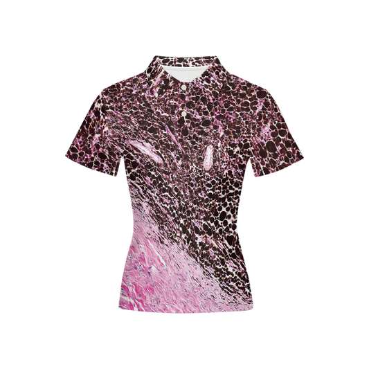 Women’s Slim Fit Polo - "Last Line" - Stage 4 Breast Cancer Line" - Stage 4 Breast Cancer