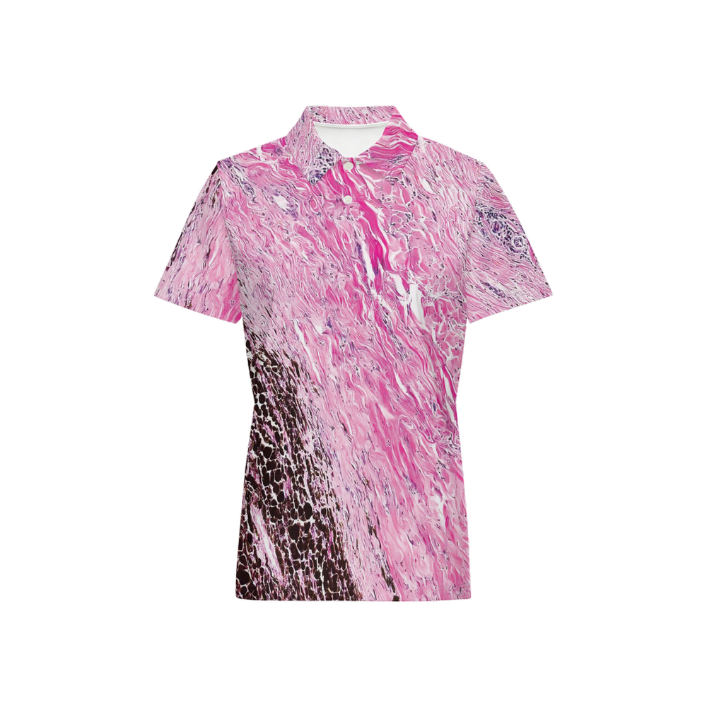Women’s Classic Fit Polo - "Last Line" - Stage 4 Breast Cancer Awarene Line" - Stage 4 Breast Cancer Awareness