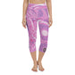 Capri Yoga Pants - "Pink Peril" - Stage 1 Breast Cancer Awareness Capri Yoga Pants - "Pink Peril" - Stage 1 Breast Cancer Awareness