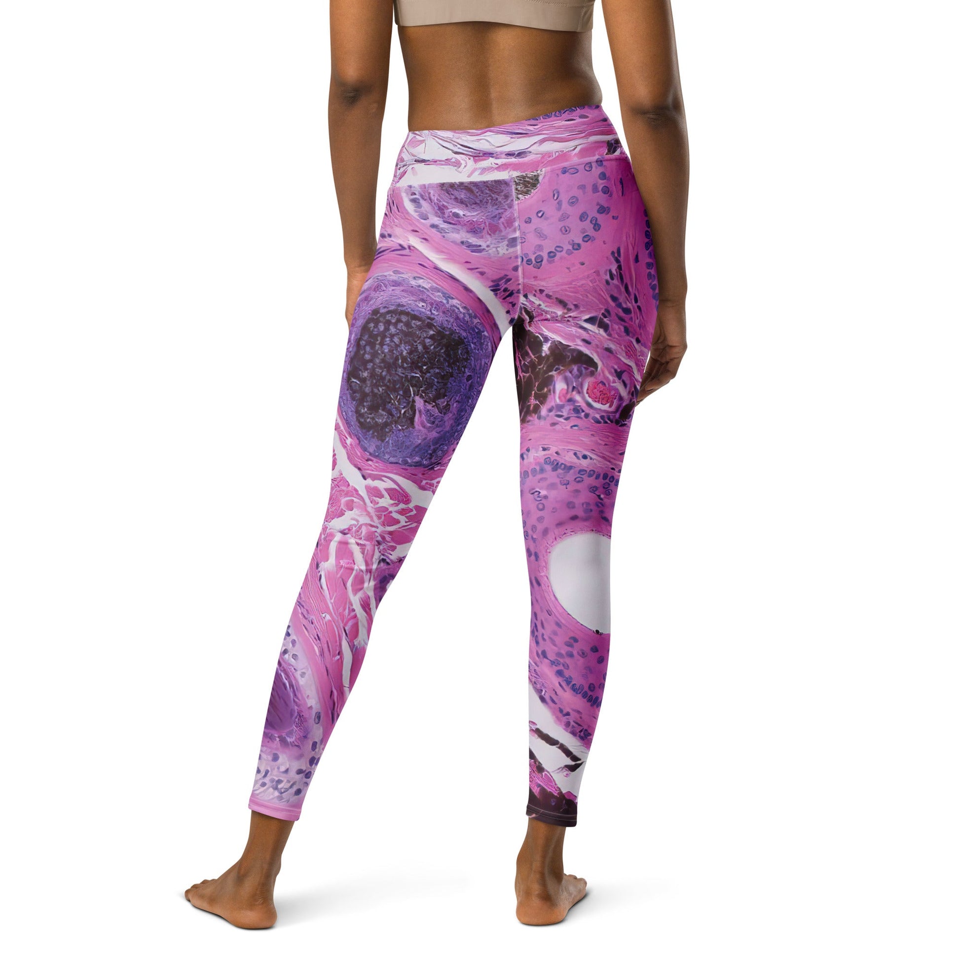 Yoga Pants - "Pink Peril" - Stage 1 Breast Cancer Awareness Yoga Pants - "Pink Peril" - Stage 1 Breast Cancer Awareness